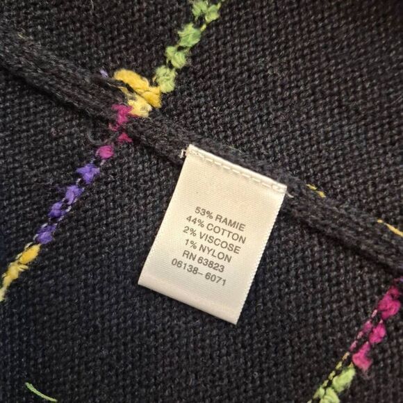 Christopher & Banks Women's Black & Bright Multicolor Rayon/Cotton/Viscose/Nylon - Picture 8 of 9